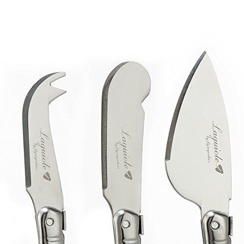 Flying Colors Laguiole Cuchillo de Queso Set.Red Mango, 3 Piezas. LG06RC