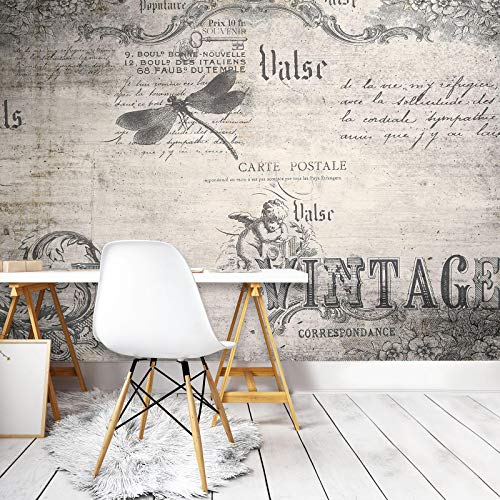 FORWALL moderna – Papel pintado fotográfico decoración de pared vintage amf12565 _ P lema y sprichwörter Papel pintado de cola Incluye., gris, P4 (254cm. x 184cm.)