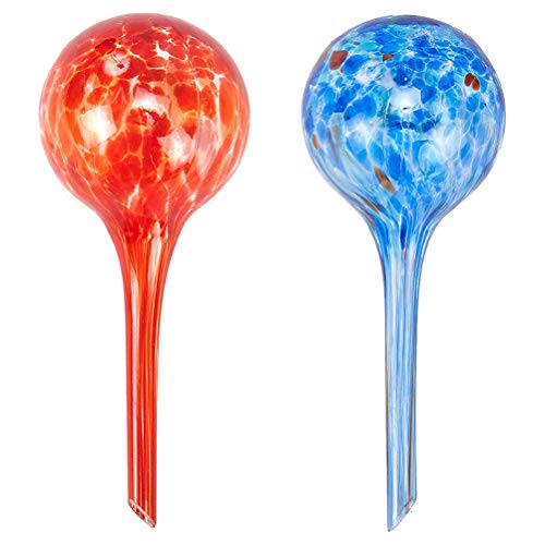 Fovely Globos de Riego 100Ml Planta de Riego Automático Bombillas de Vidrio Dispositivos de Globos de Riego de Plantas Alimentador de Agua de Jardín Interior Al Aire Libre para Plantas