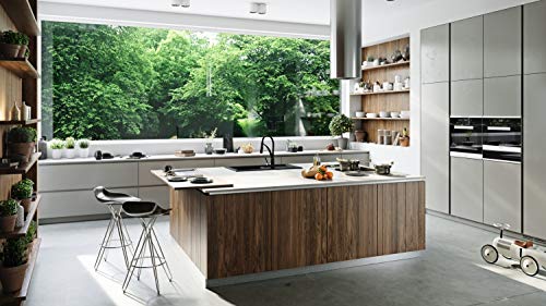 Fregadero de Granito con Premium Sifón Valencia Fregadero Empotrado Beige Armario Cocina 45cm Antibacteriano Lavabo de Granito con Premium Sifón Automático y Rejilla Primagran