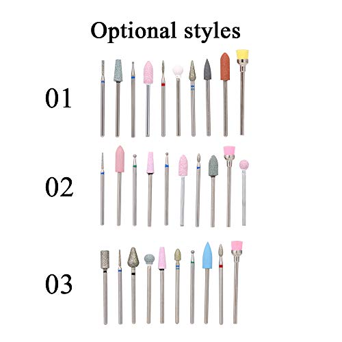 Fresas Torno Manicura Anself Cabeza de Molienda Traje Emery 10pcs