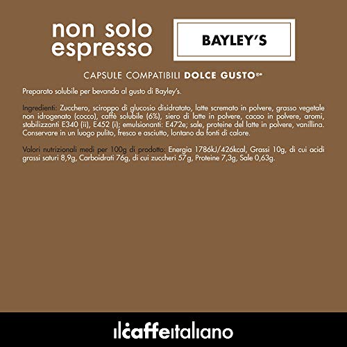 FRHOME - 48 cápsulas compatibles Nescafè Dolce Gusto Baileys - Il Caffè Italiano