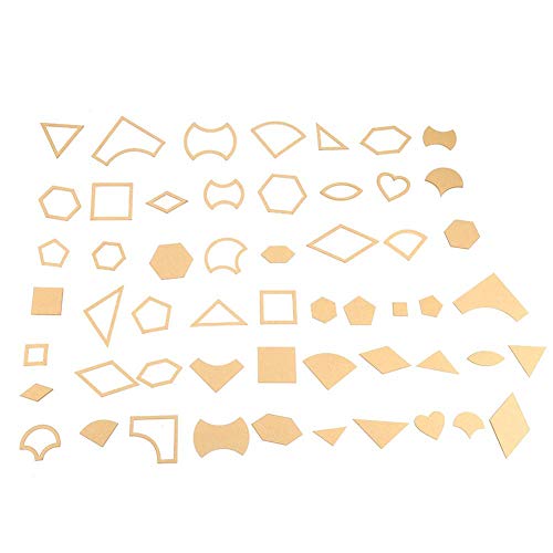 FTVOGUE 54 UNIDS Transparente Patrón de Acrílico Plantilla Stencil Set Art Decor para el Arte de Cuero Acolchar Herramienta de Costura DIY Patchwork
