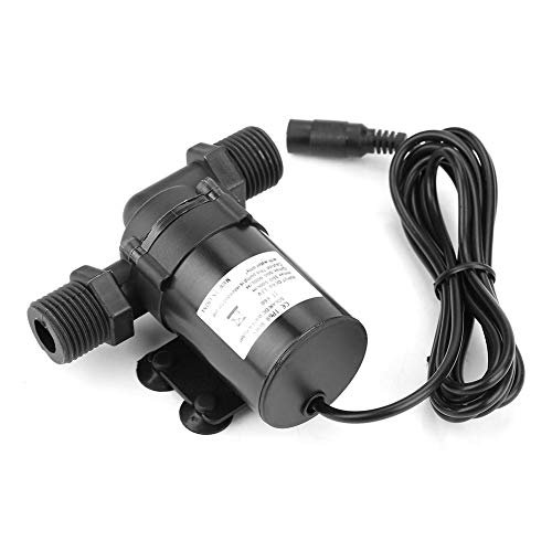 FTVOGUE Bomba de Agua sin escobillas Micro DC Bomba de circulación Bomba de Aumento de Cuatro Puntos con Puerto roscado para Calentador de Agua Solar 12V -40 ℃ ~ 100 ℃