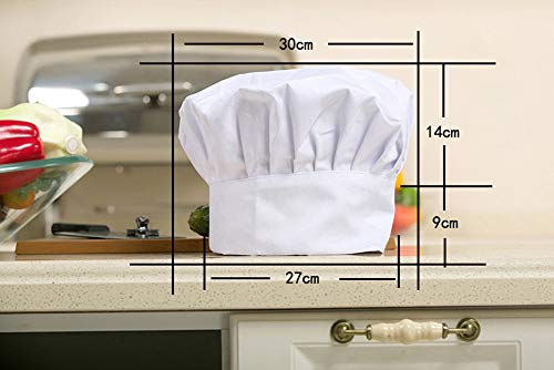 Fumeepro Kitchen Supply Gorra ajustable elástica para catering adultos para cocinar repostería y cocinero, gorro de cocinero para niños y adolescentes, disfraz de fiesta (rojo)