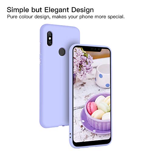 Funda para Xiaomi Redmi Note 6 Pro Carcasa Silicona Xiaomi Redmi Note 6 Pro, Silicona Gel TPU Case Goma Colores del Caramelo Anti-Rasguño Resistente Ultra Suave Protectora Caso - Morado Claro