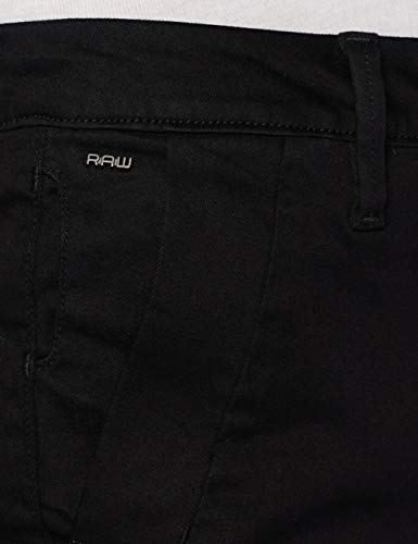 G-STAR RAW Bronson Mid Waist Skinny Chino Pantalones, Negro (Raw Pressed 6960-5185), W24/L32 (Talla del Fabricante: 24W / 32L) para Mujer