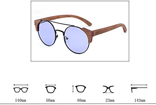 Gafas de sol de madera para hombres y mujeres Gafas ópticas de madera retro unisex Luz polarizada resistente a los rayos UV Gafas de sol de madera para hombres y mujeres Lente TAC (Color: A)