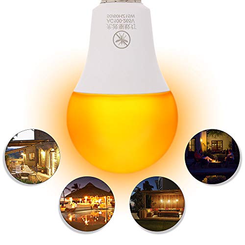Galapara Bombillas LED, Bombilla Mosquitos E26 / 27 12W Bombilla Repelente de Mosquitos No UV Luz de Noche para Uso en Interiores al Aire Libre Larga Vida útil Ahorro de energía
