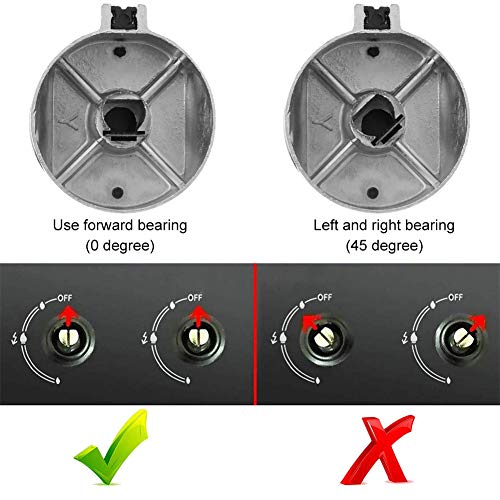 Gas Botones - WENTS 8 Pcs Metal 8mm Universal Negro Gas Adaptadores de Perillas de Control de la Estufa Interruptor de Horno, Cocina, Cerraduras de Control de Superficie