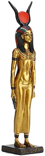 GBX Escultura Estatuas y estatuillas de Animales Egipto ISIS Dios Escultura de Arte Estatuillas egipcias Estatuilla Resina Artesanías Decoraciones para el hogar Regalo de cumpleaños