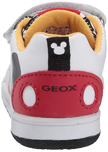 Geox B New Flick Boy A, Zapatillas para Niños, White/Red, 26 EU