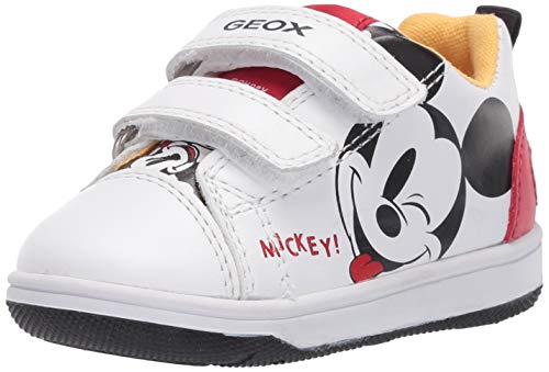 Geox B New Flick Boy A, Zapatillas para Niños, White/Red, 26 EU