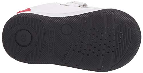 Geox B New Flick Boy A, Zapatillas para Niños, White/Red, 26 EU