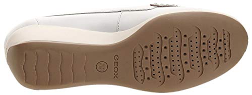 Geox D ARETHEA B, Mocasines para Mujer, Marfil (Off White C1002), 35 EU