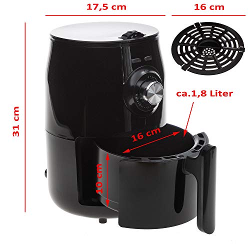 Germatic - Freidora de aire caliente (sin aceite, 1000 W, 500 g)