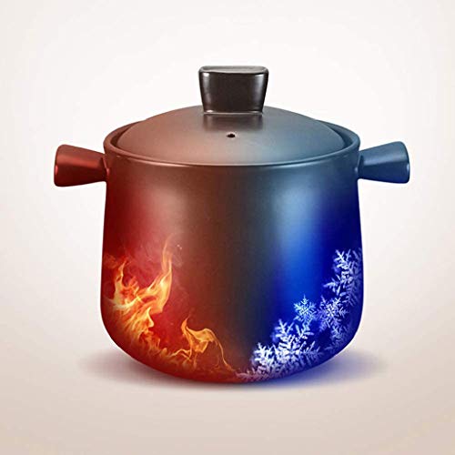 GFDFD Cacerola con Tapa, Plato de cerámica Antiadherente, Gas doméstico cazuela de Sopa de Olla de Piedra cazuela de Medicina Pot crisol de cerámica