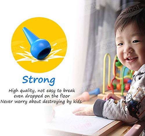 Gibot Lápices de Colores para niños, Agarre de Palma de la Mano, Surtido de 12 Colores, apilables y Apto para niños pequeños, Producto Seguro y no tóxico.