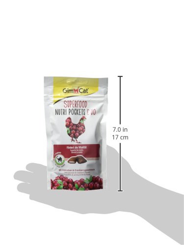 GimCat superalimentos NUTRI Pockets Gallina & Cranberry, 12 Unidades (12 x 60 g)