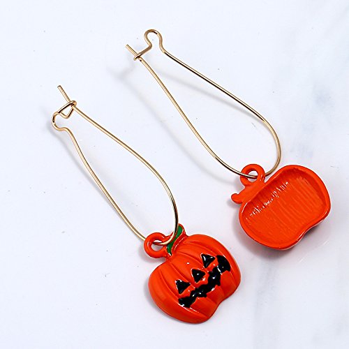 GLJIJID Pendientes Creativos Personalizados De Color Caramelo Calabaza, Joyas Día Festivo Oro