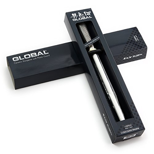 Global G-45 - Afilador de cerámica (24 cm, acero inoxidable CROMOVA 18)