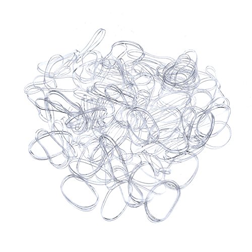 Goma de Pelo Transparente Banda Elástico de Pelo, 1000 Paquetes