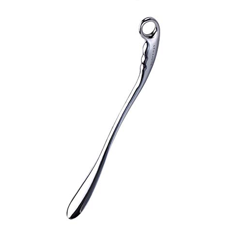 GonFan Los Hombres y Mujeres Adultos Son adecuados for Calzados de aleación de Titanio Calzado de Acero Inoxidable de Mano Super Largo (52 cm) - Fácil de Usar los Zapatos