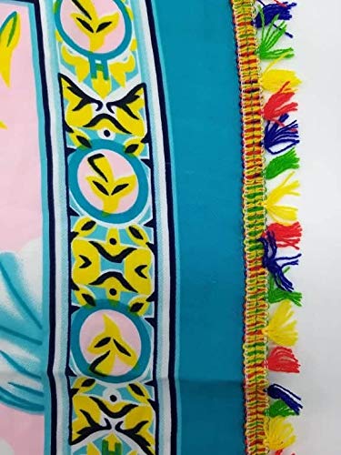 Goodforgoods Pareo Toalla Grande Playa Piscina para Mujer, Chica, Señora, Medidas 180x100 cm XXL con Mandala, Unicornio, Turquesa, Azul,Verde. (Turquesa)