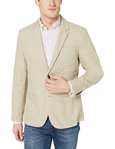 Goodthreads - Americana de lino de corte ajustado para hombre, Bronceado, US M (EU M)