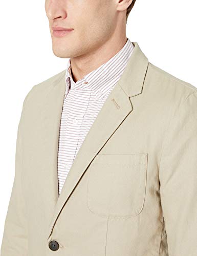 Goodthreads - Americana de lino de corte ajustado para hombre, Bronceado, US M (EU M)