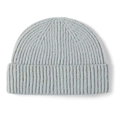 Gorro de Invierno para Hombre, Nuevo Gorro de Docker, Gorro de Punto cálido para Hombre, Gorro Neutro, Gorro de Color Puro para Mujer, Gorro de Hip Hop Masculino -Light Grey-One Size