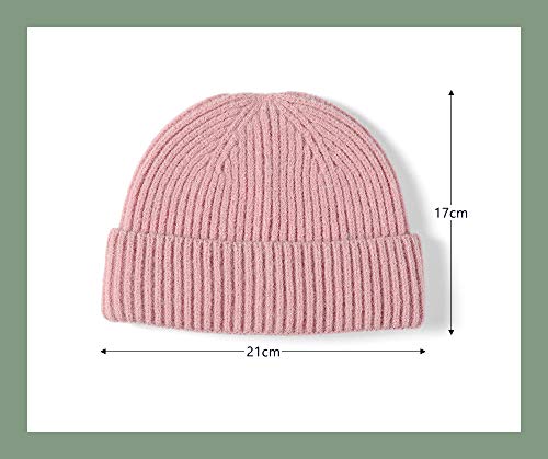 Gorro de Invierno para Hombre, Nuevo Gorro de Docker, Gorro de Punto cálido para Hombre, Gorro Neutro, Gorro de Color Puro para Mujer, Gorro de Hip Hop Masculino -Light Grey-One Size