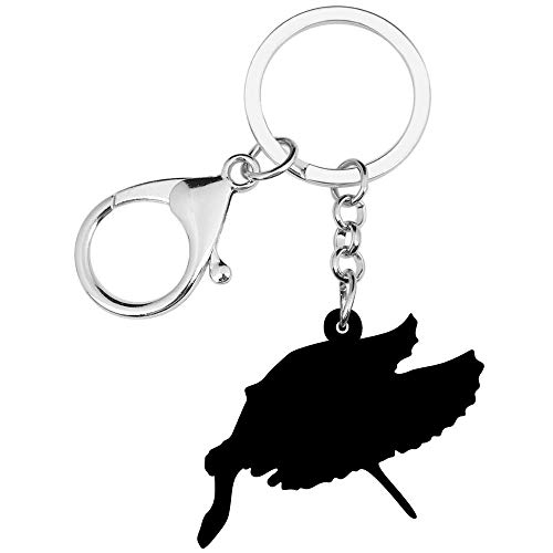 GPZEDCDB Llaveros Llaves Llaveros de espátula roja voladora con Estampado de pájaro, Llavero de Animales, joyería para Mujeres, niñas, Regalos de Fiesta de Moda, Accesorios para Bolsas