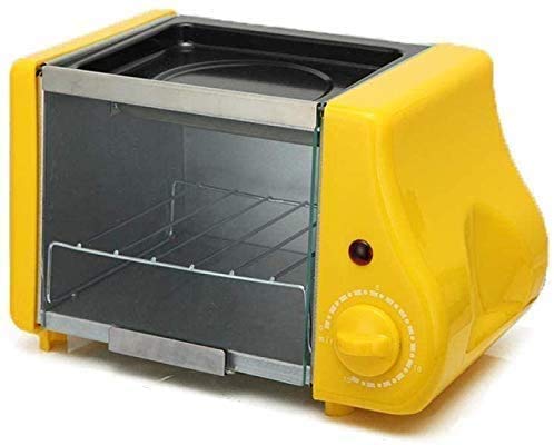 Gpzj Horno Conveccion Máquina para Hacer Pan Multifunción Mini Horneado eléctrico Panadería Horno asado Parrilla Huevos fritos Tortilla Sartén Desayuno Máquina para Hacer Pan Tostadora