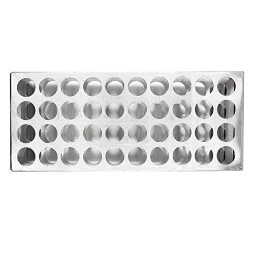 Gradillas de Tubos de Laboratorio, Soporte de Aluminio para Tubos de Ensayo (22.5MM 40 Agujeros)