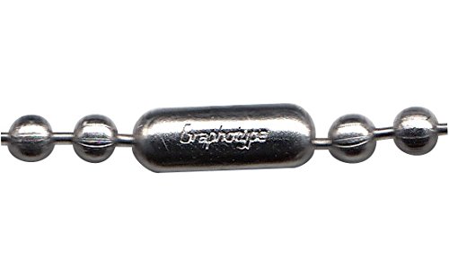 Graphotype™ Chapa Militar: Juego de 2 chapas de identificación Tipo Militar, con Cadenas de Bolas y silenciadores. (Leer la descripción para Ver cómo personalizarlas)