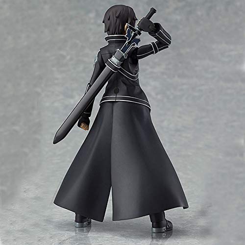 GUANGHHAO Sword Art Online Kirito Anime Figura 15 CM-Black Swordsman Kirito Figura de acción-Estatuilla Decoración Adornos Coleccionables Juguete Animaciones Modelo de Personaje