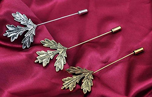 Gudeke Hoja de Arce Retro Broche y Afiler Ramillete de Hombres de las mujeres Joyería, Cinco Colores Opcionales (4)