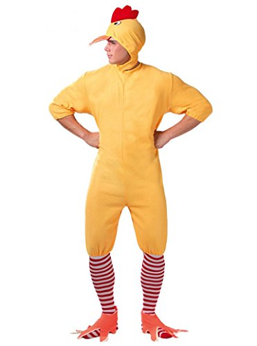 Guirca Rudy Traje de Pollo Cuatro Puntos de Venta Adulto, Color Amarillo, 80596 