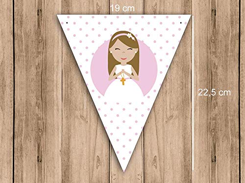 Guirnalda Mi Primera Comunión niña. Guirnalda decorativa. Banderines para fiestas. NAC007