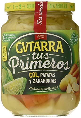Gvtarra Tus Primeros Col, Patatas y Zanahoria Verdura - Paquete de 6 x 400 gr - Total: 2400 gr