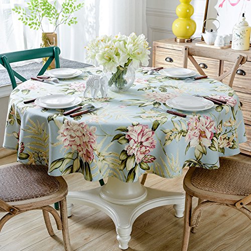 GX&XD Estilo Americano Pueblo Mantel Redondo, Paño de Tabla de la Cocina Mesa de Comedor Restaurante Tapa de Tabla-B diámetro180cm(71inch)