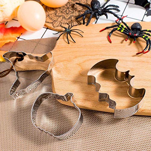 Halloween Moldes para Galletas, HOMEK Set de 10 Halloween Cortador de galletas Cortadores de repostería Moldes para Fondant Chocolate Repostería
