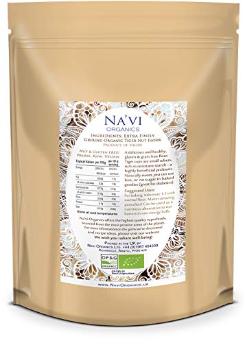 Harina de nuez de tigre de primera calidad orgánica finamente molida (1 kg) – sin gluten