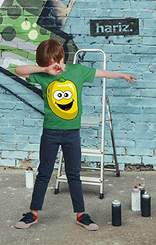 Hariz - Camiseta de manga corta para chico, diseño de frutas y verduras azul marino 24 meses