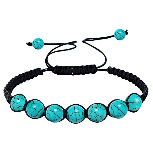 HARRYSTORE 7 Chakras Pulsera Ajustables Yoga Jade ágata Kundalini Mujer terapias magneticas, curación energética (A)