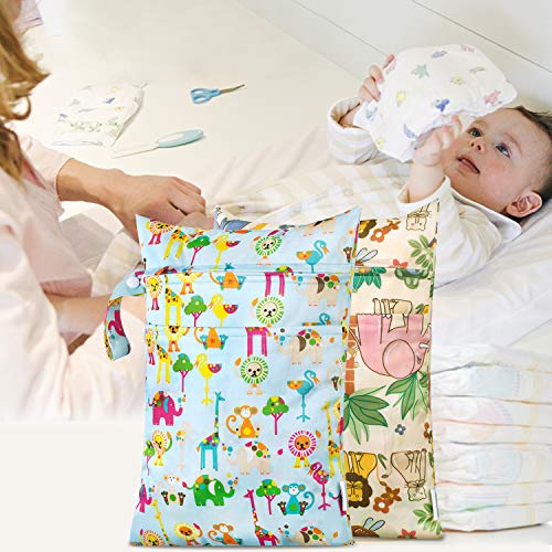 HBselect 2 PCS Bolsa Pañales Impermeable Organizador Pañales Bebe Bolsas Pañales Sucios Bolso Para Carro Bebe Guarda Pañales Bolso Bolsa Para Organizar Pañales Toallas