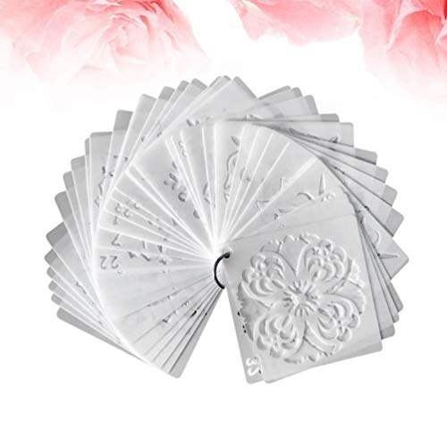 HEALLILY 36 Piezas Pintura Dibujo Plantillas de Mandala Plantilla de Plantillas de Diario Plantillas de Mandala para Tarjetas de Scrapbooking Artesanales de Bricolaje Fabricación de Paredes de Madera