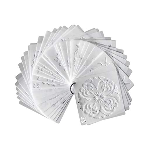 HEALLILY 36 Piezas Pintura Dibujo Plantillas de Mandala Plantilla de Plantillas de Diario Plantillas de Mandala para Tarjetas de Scrapbooking Artesanales de Bricolaje Fabricación de Paredes de Madera