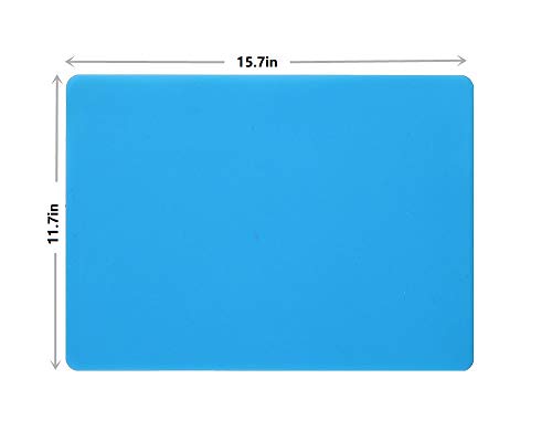 Heatigo - Juego de 2 láminas de silicona para artesanía, joyas, moldes de fundición, calidad alimentaria, silicona, sin BPA, apto para lavavajillas, alfombrilla de silicona (rosa/azul)